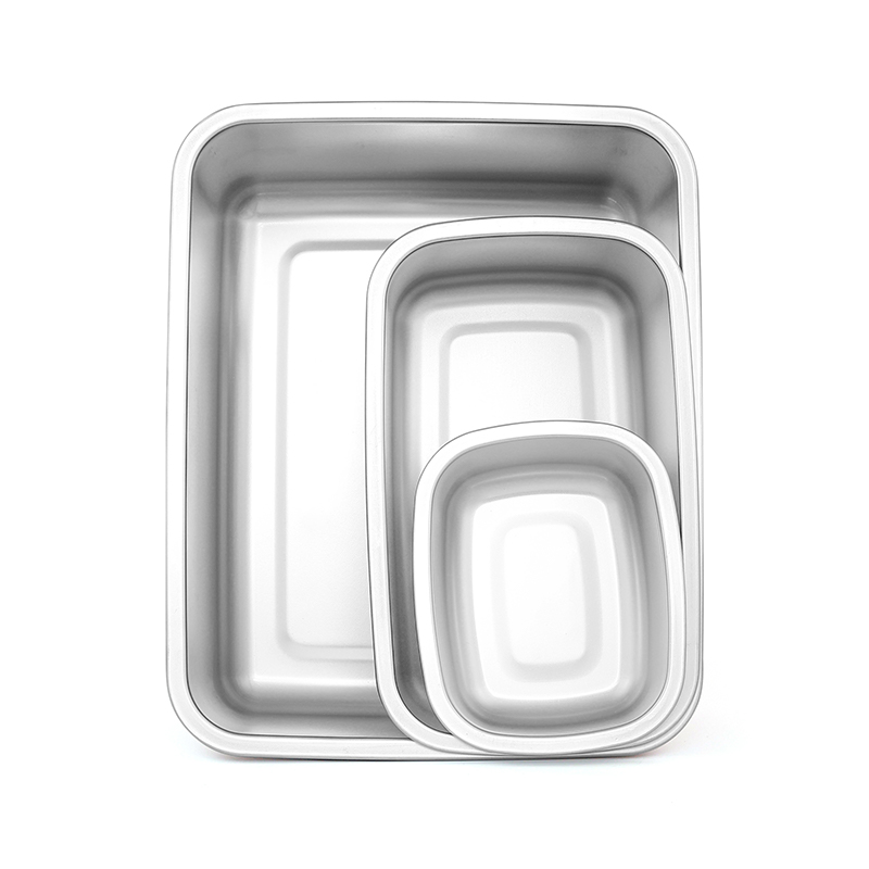 detail of 250ml/1L/2900ml Stainless steel oven safe meal plate food container