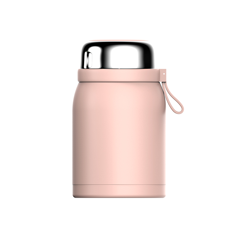 detail of 700ml/1000ml Vacuum insulated food container storage with handle for soup, smoothie bowl, oatmeal