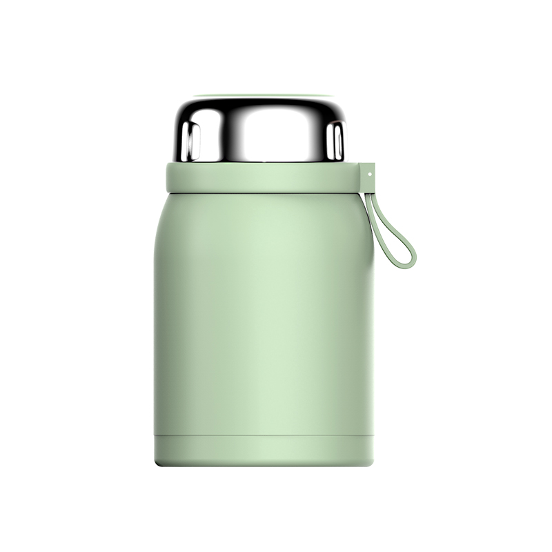detail of 700ml/1000ml Vacuum insulated food container storage with handle for soup, smoothie bowl, oatmeal