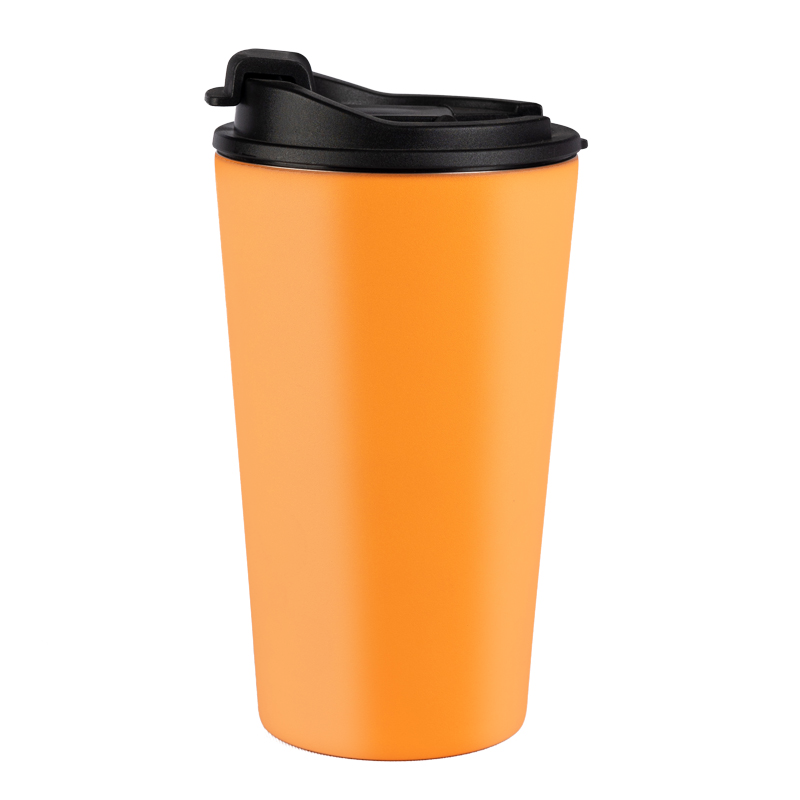 detail of 300ml Double wall reusable travel coffee mug with spill proof lid