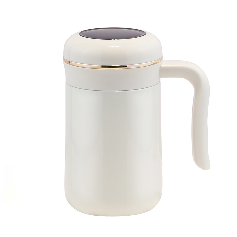 detail of 420ml Durable office commute coffee mug with handle leak proof