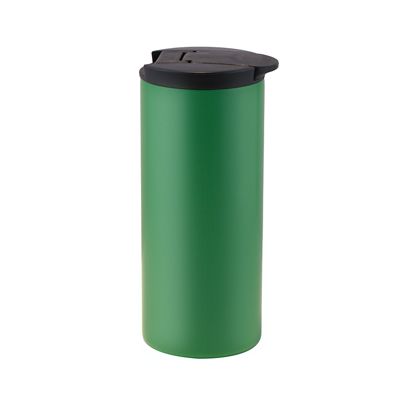 detail of 350ml Stainless steel vacuum insulated slim coffee cup with seal lid