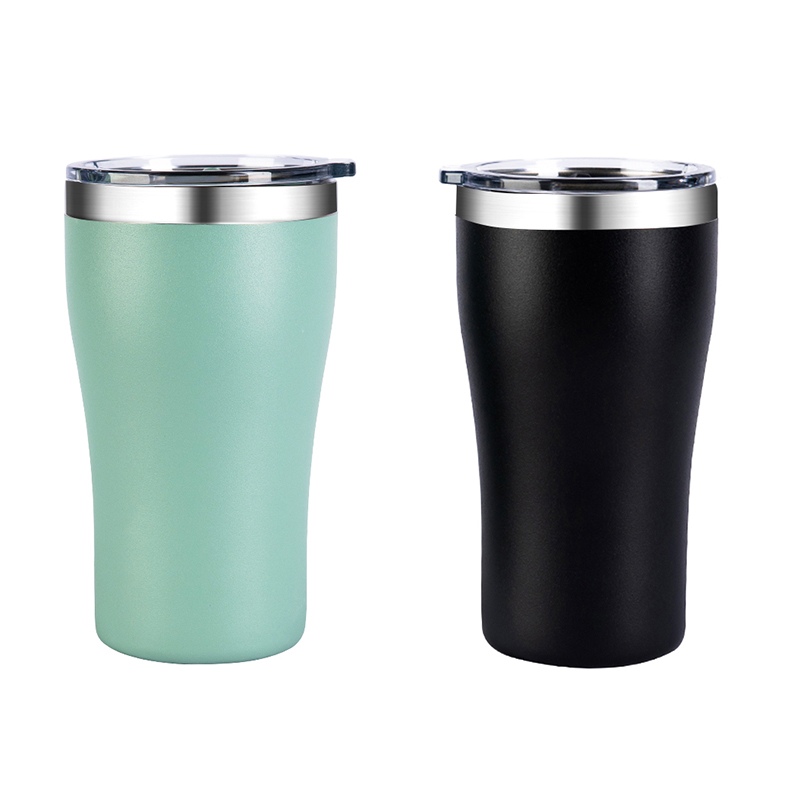 detail of 16oz Stainless steel iced coffee tumbler with lid for home, office, outdoor