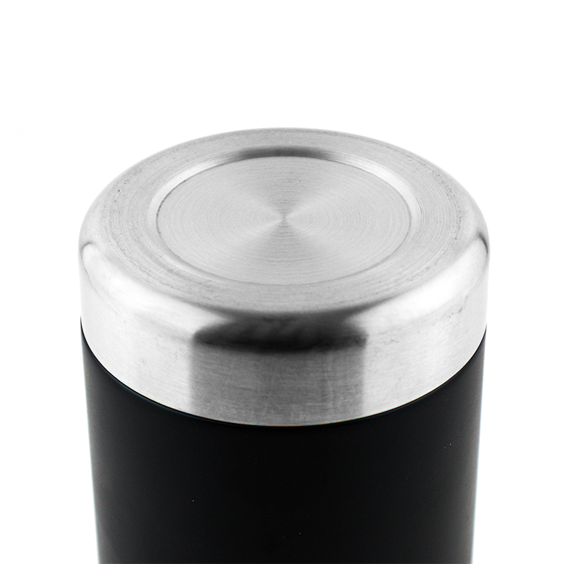 detail of 12oz Stainless steel insulated sports water bottle with handle keep drinks hot cold
