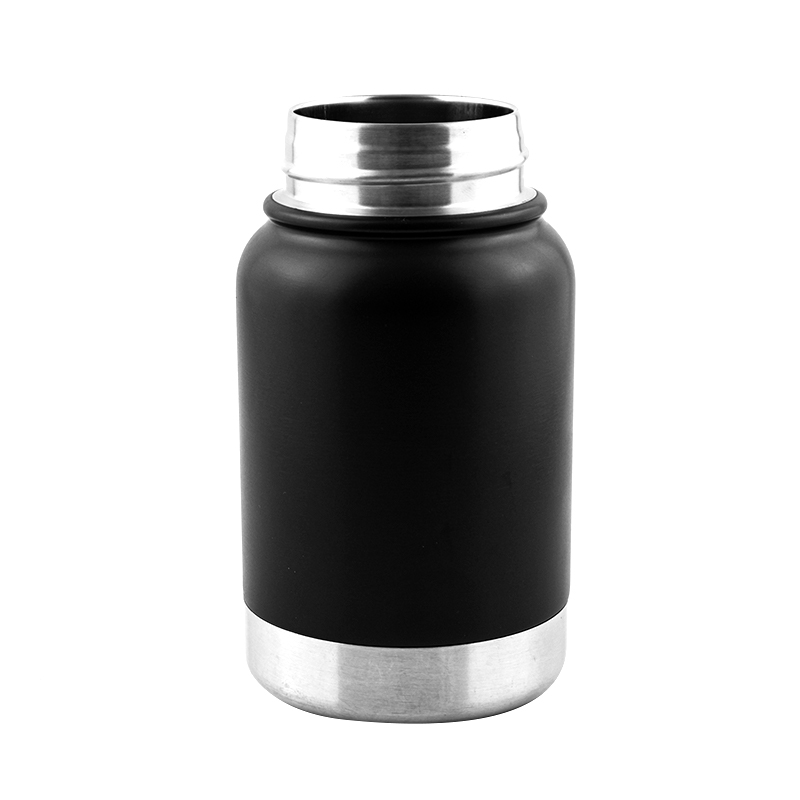 detail of 12oz Stainless steel insulated sports water bottle with handle keep drinks hot cold