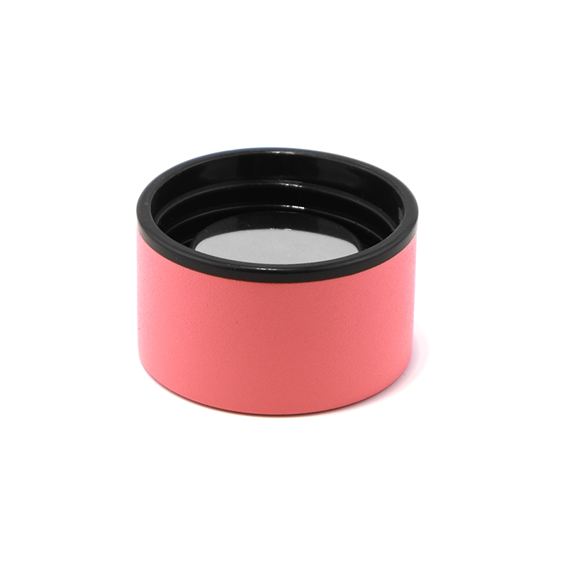 detail of 120ml Double wall metal insulated reuseable pocket mini water bottle