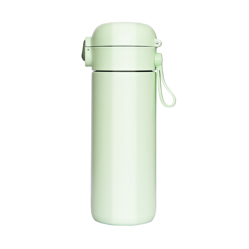 detail of 400ml Stainless steel vacuum water flask with full leak proof auto flip lid
