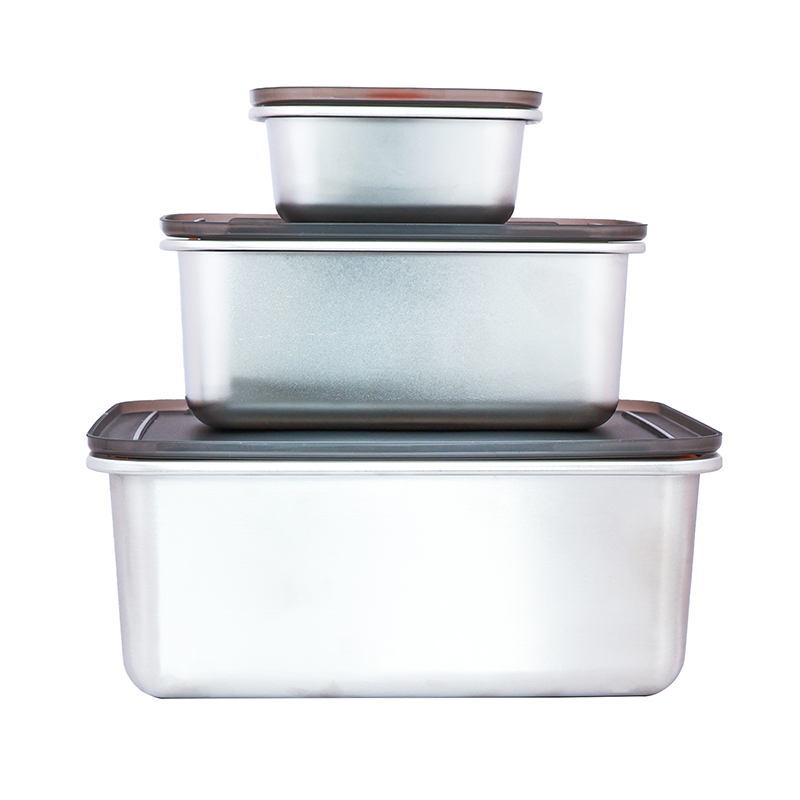 detail of 250ml/1L/2900ml Stainless steel oven safe meal plate food container