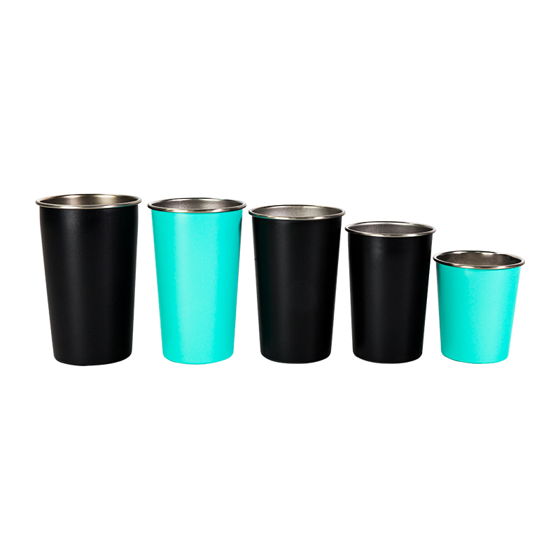 200ml/230ml/350ml/500ml/630ml Unbreakable metal pint stackable drinking tumbler cup for bar