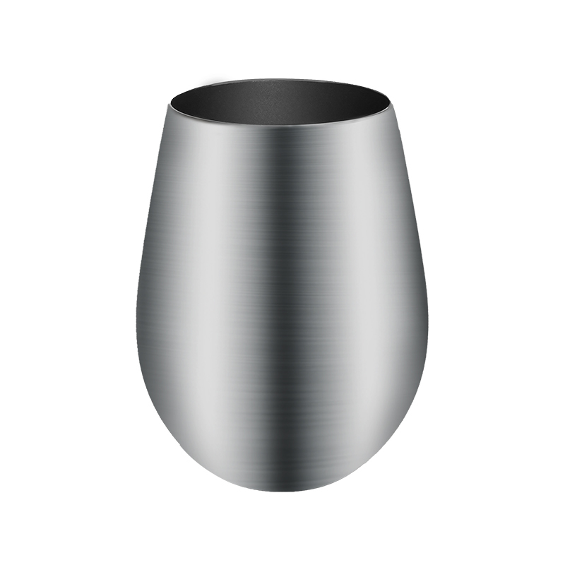 21oz Stemless single wall metal wine cup chiller dishwasher safe